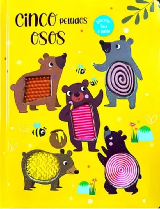 [9789357936910] CINCO PELUDOS OSOS SILICONA TOCA Y SIENTE